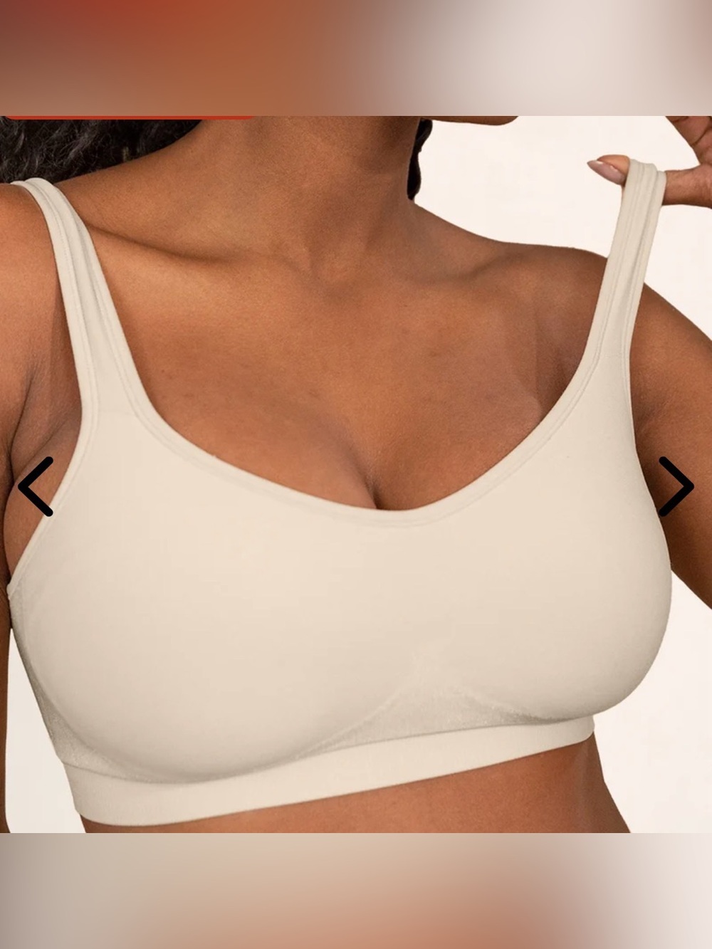 NWT Truekind Seamless Strapless Cream Wireless Bra - Size 4XL